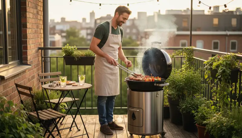 Der Säulengrill: Klassiker für den kleinen Raum