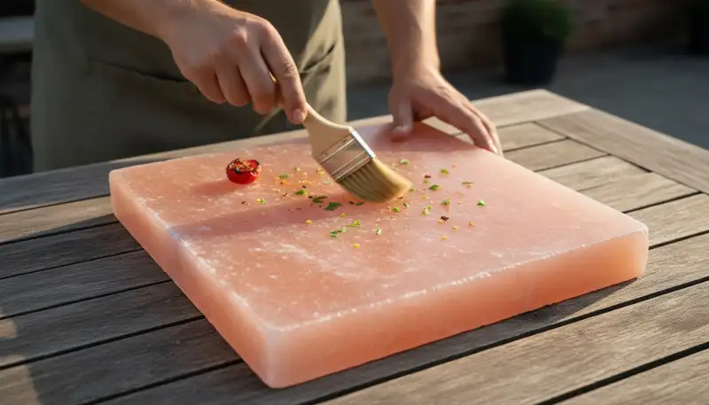 Salzplatte: Pflege für lange Freude