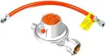 GOK Gasregler Caravan Fahrzeugregler 50 mbar 1,5 Kg/h mit Schlauch 8 mm