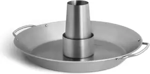 Burnhard Edelstahl Hähnchenbräter, Hähnchenhalter mit abnehmbaren Aromabehälter,