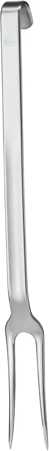 RÖSLE Fleischgabel, Hochwertige Tranchiergabel mit Hakengriff, Edelstahl 18/10, 