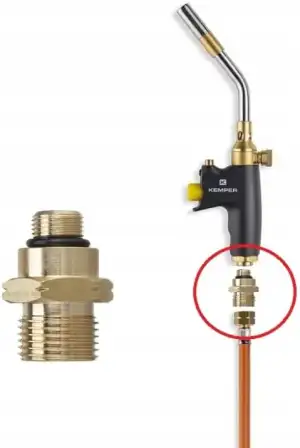 Adapter 7/16" auf 3/8" - für Brenner und Löten/zum Anschluss eines 7/16"-Brenner