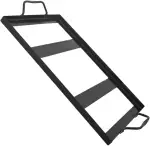 Artibetter Salzplattenhalter aus Edelstahl mit Doppelten Griffen Schwarzer Emaillierter Salzblockständer für Grill und Barbecue Praktisch und Leicht zu Reinigen