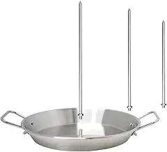 LIANGMEI Vertikaler Spieß aus Edelstahl für Barbecue-Grill, vertikaler Grillspie