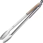 Westmark Grillzange + Servierzange, Mit Edelstahllaffen und Holzelementen an den Griffen, Länge: ...