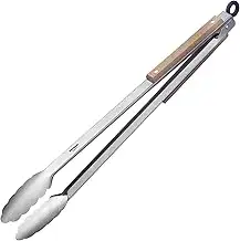 Westmark Grillzange + Servierzange, Mit Edelstahllaffen und Holzelementen an den