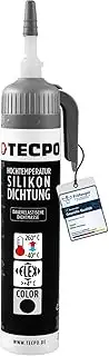 TECPO Hochtemperatur Dichtstoff Dichtmasse, 200 ml Silikon Dichtung Dauerelastisch schwarz hitze-...