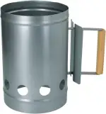 Alpina Holzkohle Starter Ø16 cm x 27 cm - Grill Feuerstarter aus Metall - BBQ Starter mit Griff - schnell und einfach