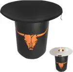 Feuerplatte Abdeckung, 420D Grillplatte Schutzhülle Wasserdicht Anti-UV Für eine Feuerplatte/Grillplatte (ø 100cm)