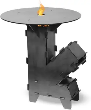 Czaja Raketenofen mit extra starker 5 mm Grillplatte – robuster rocket stove aus