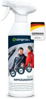 Textil Imprägnierung - Nachhaltiges Imprägnierspray für Outdoor- u. Funktionstextilien - Gore-Tex | Sympatex | Softshell - OEKO-TEX zertifiziert | GOTS Approved - ohne Treibgase - 500ml