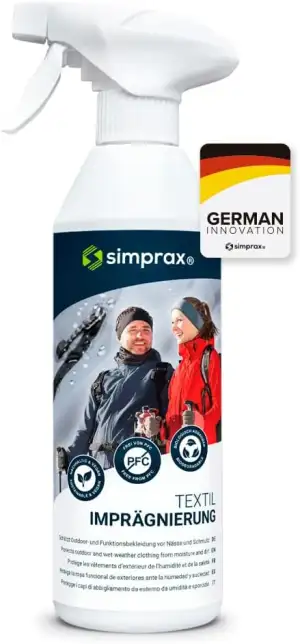 Textil Imprägnierung - Nachhaltiges Imprägnierspray für Outdoor- u. Funktionstextilien - Gore-Tex | Sympatex | Softshell - OEKO-TEX zertifiziert | GOTS Approved - ohne Treibgase - 500ml