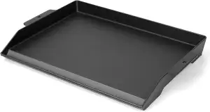 GFTIME 58.6X40.5cm Gusseisen Plancha Grillplatte, Universal Groß für Gasgrill, H