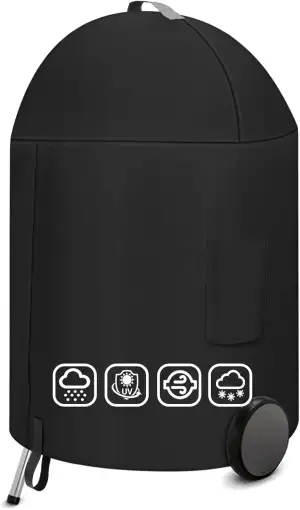 Grillabdeckung für Weber 57CM Premium Holzkohlegrills, 600D Oxford Abdeckhaube f