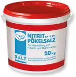 Nitrit Pökelsalz 10kg Eimer 0,4 - 0,5% Natriumnitrit Südsalze Umrötung Wurst Fleischwaren Konservierung Aromabildung