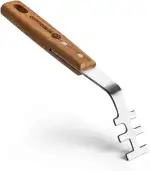 BURNHARD® Grillrostheber aus Akazienholz & Edelstahl, Grillzubehör für Gusseisen- und Edelstahlro...