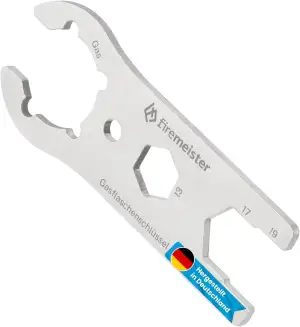 Gasflaschenschlüssel Edelstahl, Multi Funktion Gasflaschen Schlüssel, Outdoor Ga