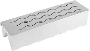 onlyfire FPA-5114 Räucherbox, VV-Form Edelstahl Smoker für Gasgrill-Holzhackschn