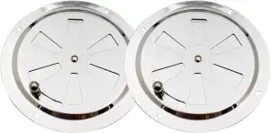 Edelstahl Lüftungsrosette,2 Stück Rund Lüftungsrosette 125mm Rundlüfter Verschli