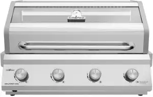 Grillfürst Gasgrill G401G - 4-Brenner Edelstahl, Einbau Gasgrill mit Sichtscheib