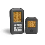 BURNHARD Funk Grillthermometer mit 4 Temperaturfühlern, 30m Reichweite, Digital Braten-Thermometer für Grill & Backofen, Timer, BBQ Thermometer, Grillzubehör für Fleisch & Fisch