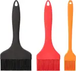 3er Set Backpinsel Silikon, Silikonpinsel Küche 21cm Länge, Extra Breiter ölpinsel, 9.1/7/ 3.2cm Breiter Kochpinsel, für Kochen, BBQ Grillen