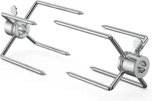 Onlyfire Fleischnadeln | Verchromt BBQ Fleischnadel mit Durchmesser 12mm mit Fes