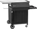 BBQ-Toro Grillwagen 100 x 73 x 91 cm | Schwarz | Grilltisch mit großer Arbeitsfläche | Grill Beis...