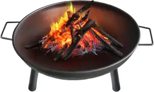 Montafox Feuerschale Feuerstelle Lagerfeuer Metall Ø 58 cm für Garten und Terras