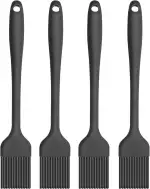 4 Stück Backpinsel 21cm Silikonpinsel Küche Grillpinsel Basting Gebäckbürste Pinsel Backen Hitzebeständig silikon kochpinsel für Backen,Kochen,Grillen