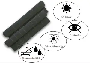 EQ PVC Sichtschutzmatte - Sichtschutz Sichtschutzzaun Balkonverkleidung Zaunblen