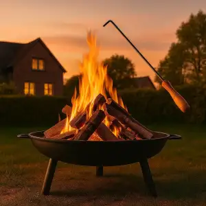 Feuerschale Feuerschalen für den Garten - Feuerstelle Ø 58 cm mit 43 cm Schürhak