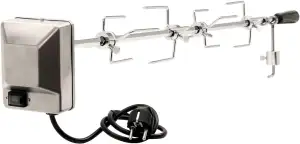 BBQ-Toro Grillspieß Set 100 cm inkl. 4X Fleischnadeln und Edelstahl Motor, 220V 