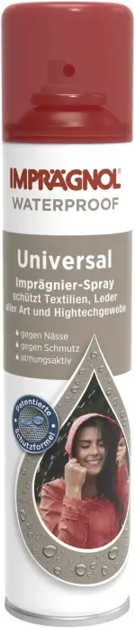 IMPRÄGNOL Universal Imprägnierspray Schuhe & Kleidung 400 ml | Hochwirksames Schutzspray für Schuhe, Jacken, Leder, Textilien & Outdoor-Ausrüstung | Atmungsaktiver Langzeitschutz vor Nässe & Schmutz