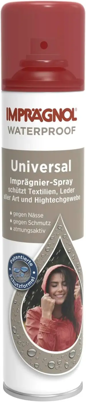 IMPRÄGNOL Universal Imprägnierspray Schuhe & Kleidung 400 ml | Hochwirksames Schutzspray für Schuhe, Jacken, Leder, Textilien & Outdoor-Ausrüstung | Atmungsaktiver Langzeitschutz vor Nässe & Schmutz