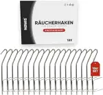 Räucherhaken [18er Set] VORTEILSPAKET | Edelstahl Räucherhaken für Fisch und Fleisch | Premium Rä...