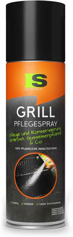 Spraytive 1 x 500ml Grill-Pflegespray - BBQ Grill-Reiniger - Pflegt & Konservier