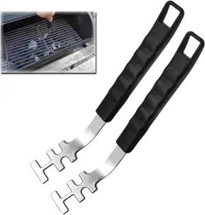2 Stück Grillrostheber 27.5cm - Universal Grillwerkzeug für Gusseisen- und Edels