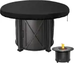 Feuerplatte Abdeckung 420D Grillplatte Schutzhülle, 100 cm Wasserdicht Anti-UV Oxford Schutzhülle für Plancha, Wasserbeständigkeit Abdeckung Grillabdeckung Rund für Feuerplatten Platte Hülle