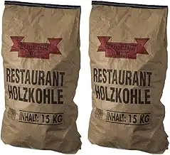 Premium Restaurantholzkohle Holzkohlewerk Lüneburg - 30 KG - Holzkohle, Grillkohle, Kohle, Grillholz