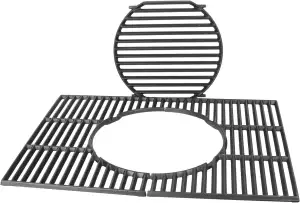 WELL GRILL 44,5cm Gusseisen Grillrost mit Rund Eingebauter Zubehör für Weber Spi