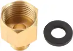 1 Stück LPG Gas Adapter 1/2" Rechtes Innengewinde(18,7mm） auf linkes Außengewinde 1/4" Gasherd Ar...
