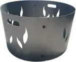 Funkenschutz für Feuerschale 80 cm – 2-teilig aus unbehandeltem Stahl, entwickelt Rostpatina, sic...