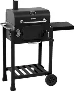 TAINO HERO Smoker klein BBQ Grillwagen Holzkohle-Grill Grillkamin Standgrill Räucherofen Grillrost