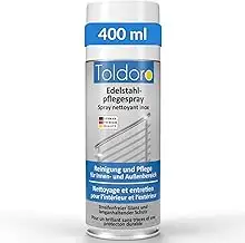 Toldoro 1x Edelstahl Pflegespray 400ml / Edelstahlreiniger für Küche oder Grill/