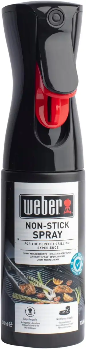 Weber Non-Stick Spray 200ml, Antifhaftspray für Grillrost, Nebelspray mit großem