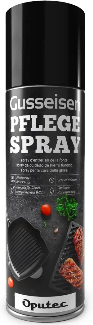 Oputec 1 x 500ml Gusseisen-Pflegespray - Grillzubehör, Schutz & der Pflege von G