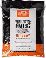 Traeger Grills Hickory 100% Naturholzpellets für Smoker und Pelletgrills, BBQ, Backen, Braten und...