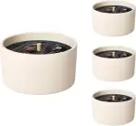 Flammschalen für draußen 4 Stück - Outdoor-Kerzen Weiß - Perfekt für deinen Garten - Feuerschalen im 4er Set - 11h Brenndauer - 14,3x14,3x8,5 cm