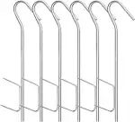 6 Stück Räucherhaken Doppelspitz Fishing Räucherhaken Set Stainless Räucherhaken Fisch 21cm Forel...